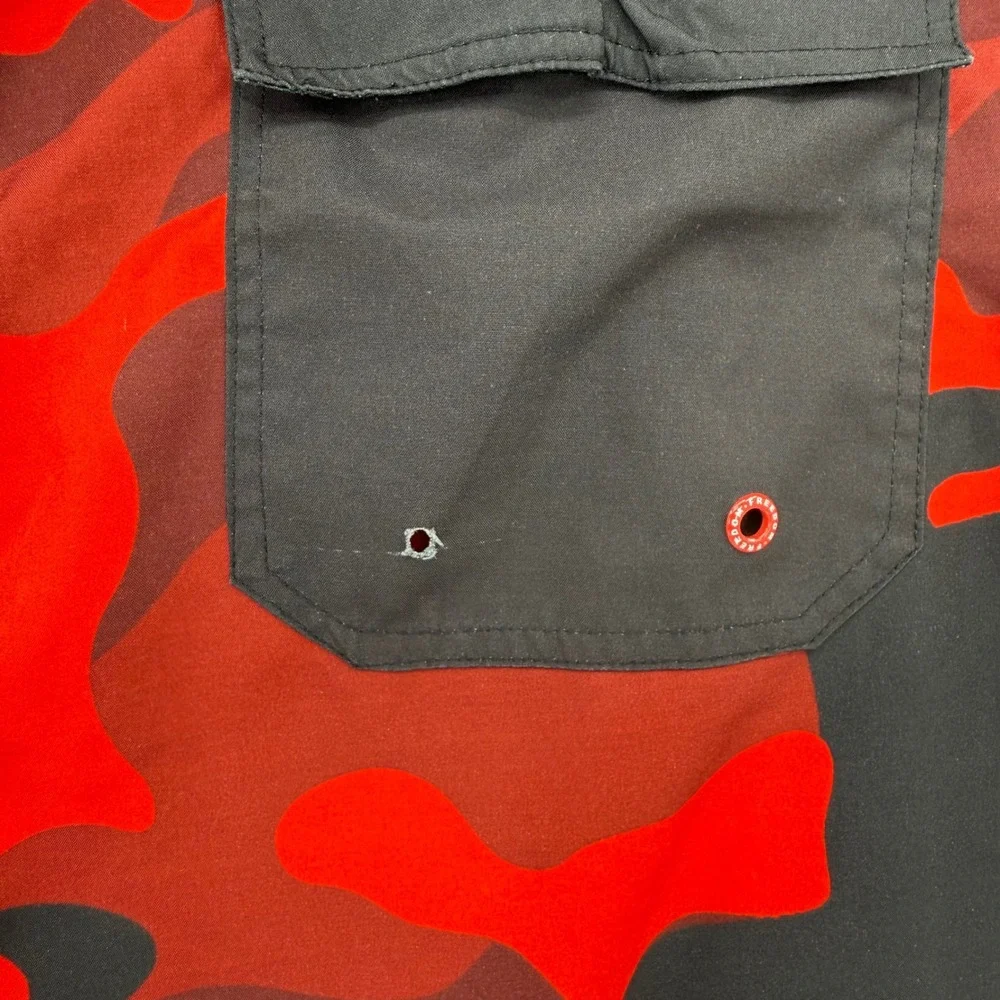 Freedom Industries Lot 2 Board Shorts Mens 36 Camo Red Black Patriotic Gadsden